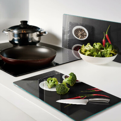 Tábua para cozinha Especiarias e pimentões vermelhos