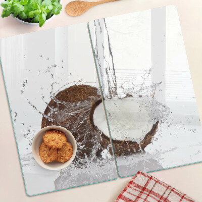 Tábua para corte Coco com água e splash