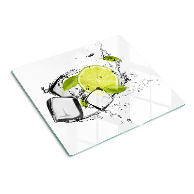 Tábua para cozinha Limão com gelo e folhas