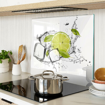 Tábua para cozinha Limão com gelo e folhas