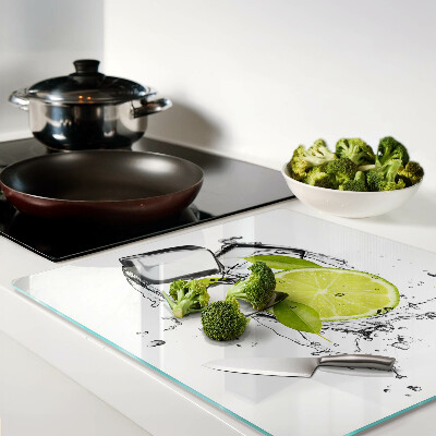 Tábua para cozinha Limão com gelo e folhas