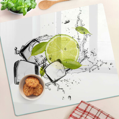 Tábua para cozinha Limão com gelo e folhas