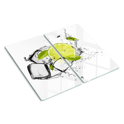 Tábua para cozinha Limão com gelo e folhas