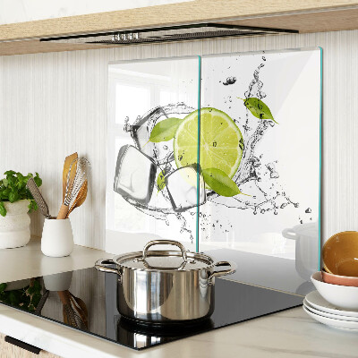 Tábua para cozinha Limão com gelo e folhas