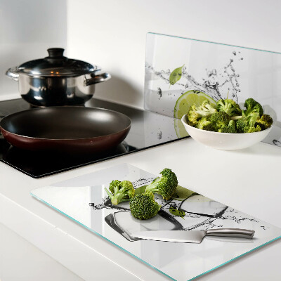 Tábua para cozinha Limão com gelo e folhas