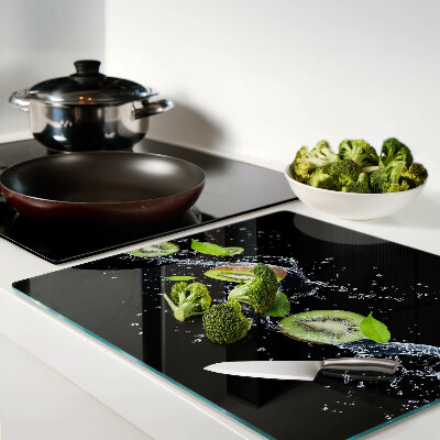 Tábua para cozinha Kiwi na água com folhas