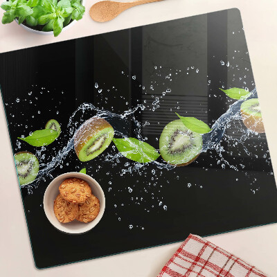 Tábua para cozinha Kiwi na água com folhas