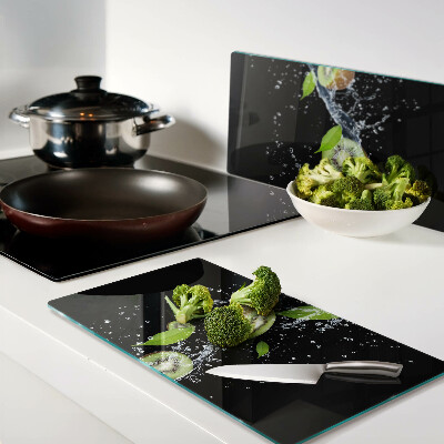 Tábua para cozinha Kiwi na água com folhas