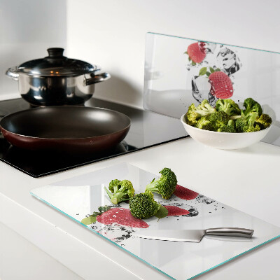 Tábua para corte Morangos com gelo