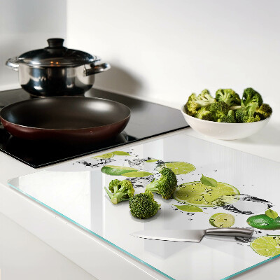 Tábua para corte Limões e gelo na água