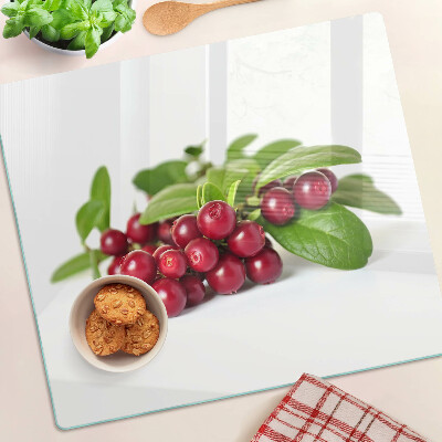 Tábua para corte Cranberries com folhas