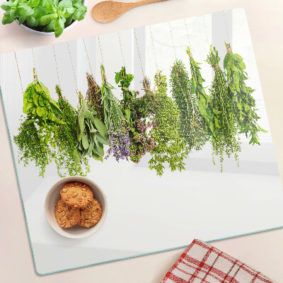 Tábua para cozinha Ervas penduradas em uma corda