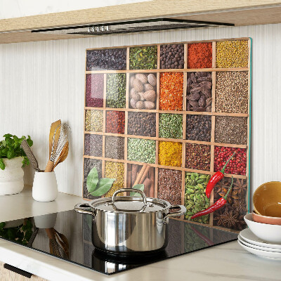 Tábua para corte Especiarias em potes