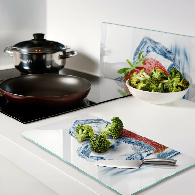 Tábua para corte Morango no gelo