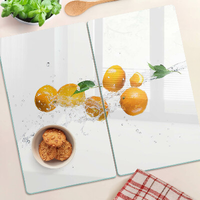 Tábua para corte Frutas cítricas com água