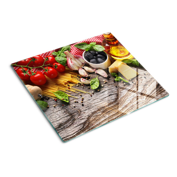 Tábua para cozinha Cozinha italiana com massas e vegetais
