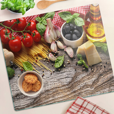 Tábua para cozinha Cozinha italiana com massas e vegetais