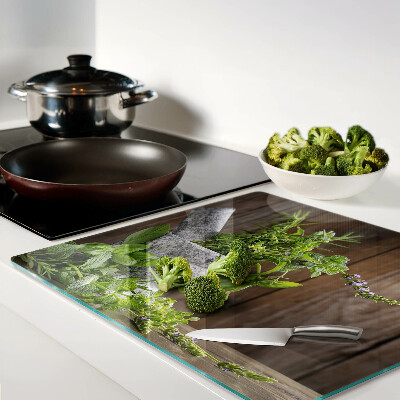 Tábua para corte Ervas em um vaso