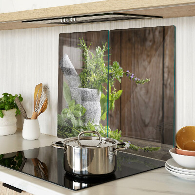 Tábua para corte Ervas em um vaso