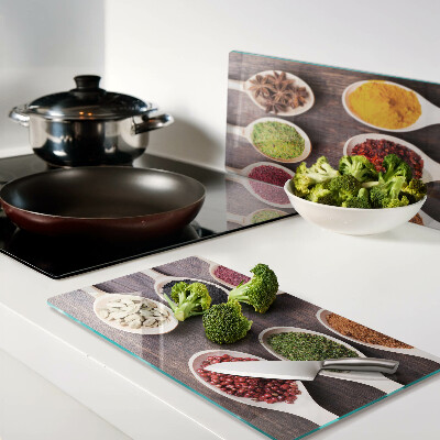 Tábua para corte Especiarias em colheres