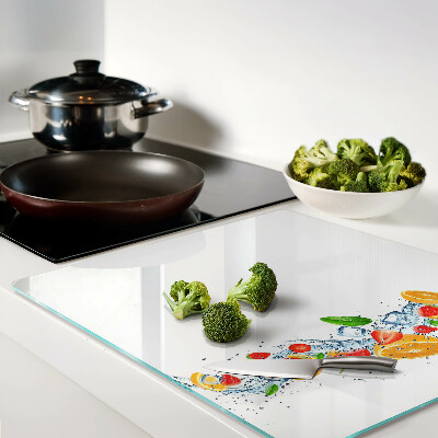 Tábua para corte Frutas e folhas coloridas