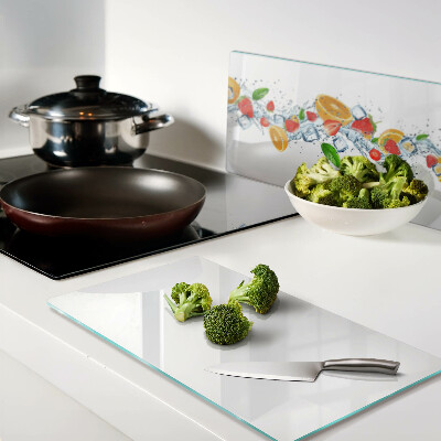 Tábua para corte Frutas e folhas coloridas