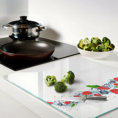 Tábua para cozinha Padrão floral com frutas vermelhas