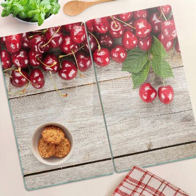 Tábua para cozinha Cerejas em um fundo de madeira