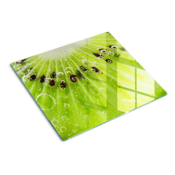 Tábua para corte Kiwi com gotas de água