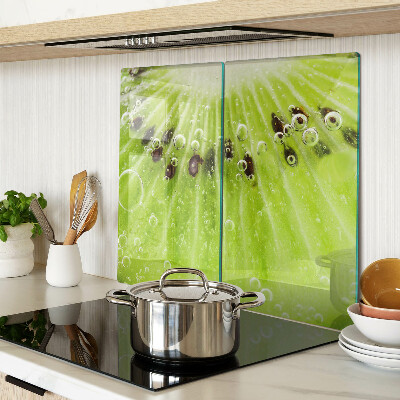 Tábua para corte Kiwi com gotas de água