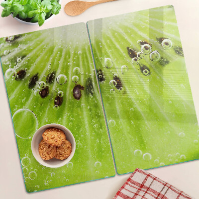 Tábua para corte Kiwi com gotas de água