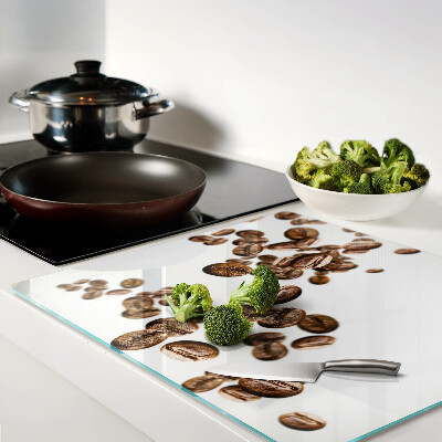 Tábua para corte Grãos de café em movimento