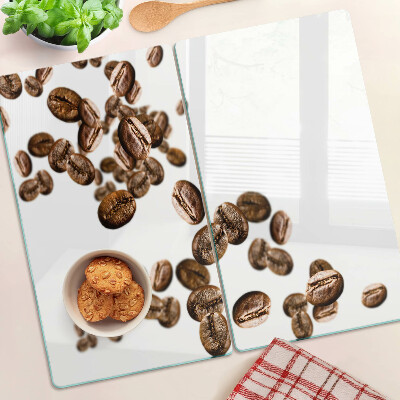 Tábua para corte Grãos de café em movimento