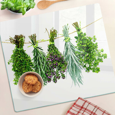 Tábua para cozinha Ervas secas em uma corda