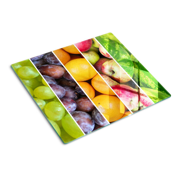 Tábua para corte Frutas nas cores do arco-íris