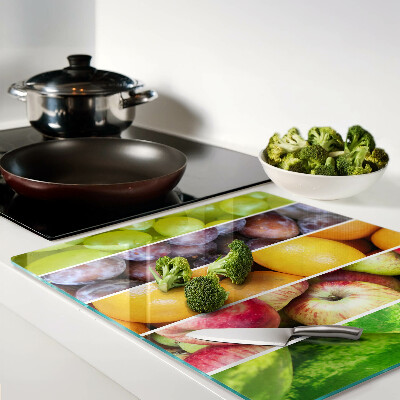 Tábua para corte Frutas nas cores do arco-íris