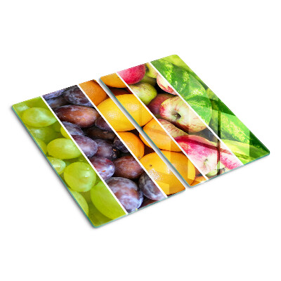 Tábua para corte Frutas nas cores do arco-íris