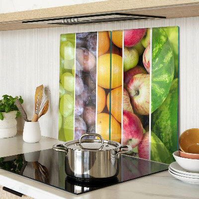 Tábua para corte Frutas nas cores do arco-íris