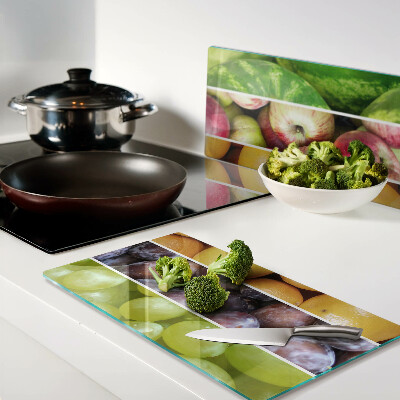 Tábua para corte Frutas nas cores do arco-íris