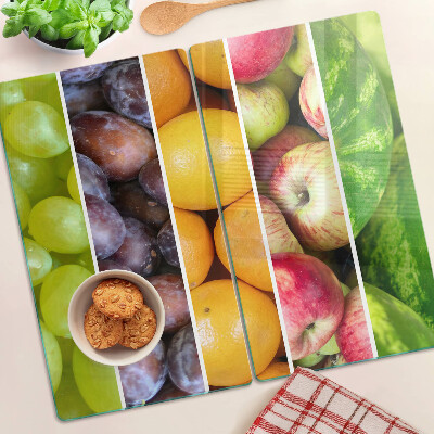 Tábua para corte Frutas nas cores do arco-íris