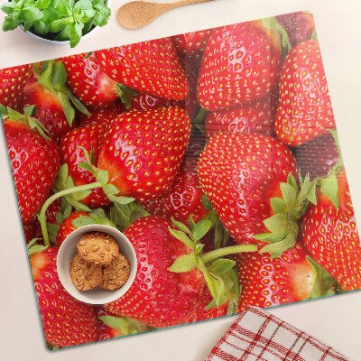 Tábua para corte Morangos no fundo