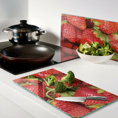 Tábua para corte Morangos no fundo