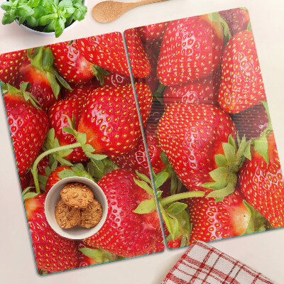 Tábua para corte Morangos no fundo