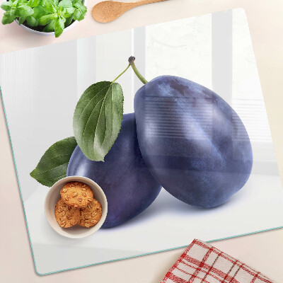 Tábua para cozinha Ameixas com folhas