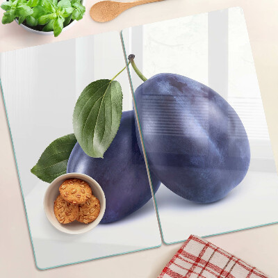 Tábua para cozinha Ameixas com folhas