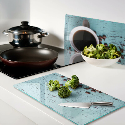 Tábua para corte Café e grãos de café