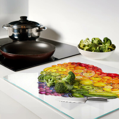 Tábua para corte Coração de Fruta Arco-Íris