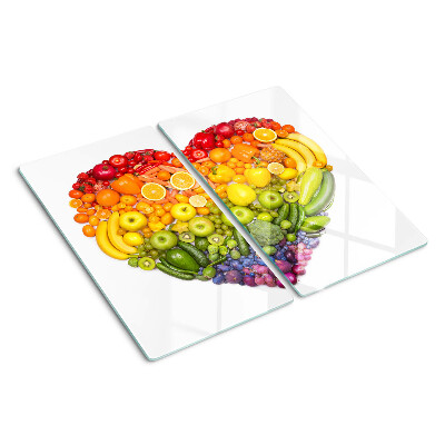 Tábua para corte Coração de Fruta Arco-Íris