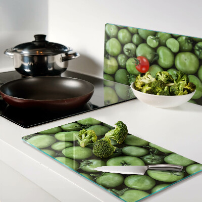 Tábua para cozinha Tomates verdes com um toque vermelho