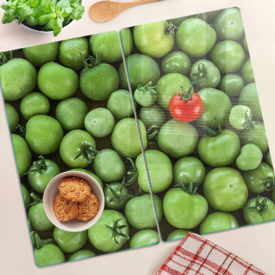 Tábua para cozinha Tomates verdes com um toque vermelho